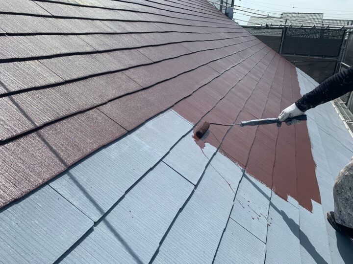 屋根中塗り/スーパーシャネツサーモSi